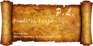 Pomázi Lilla névjegykártya